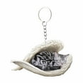 thumbnail image 1 of Pet Enthusiasts Cat Dog Angel Pendant Keychain Car Keychain Acrylic Flat Animal Keychain, 1 of 3