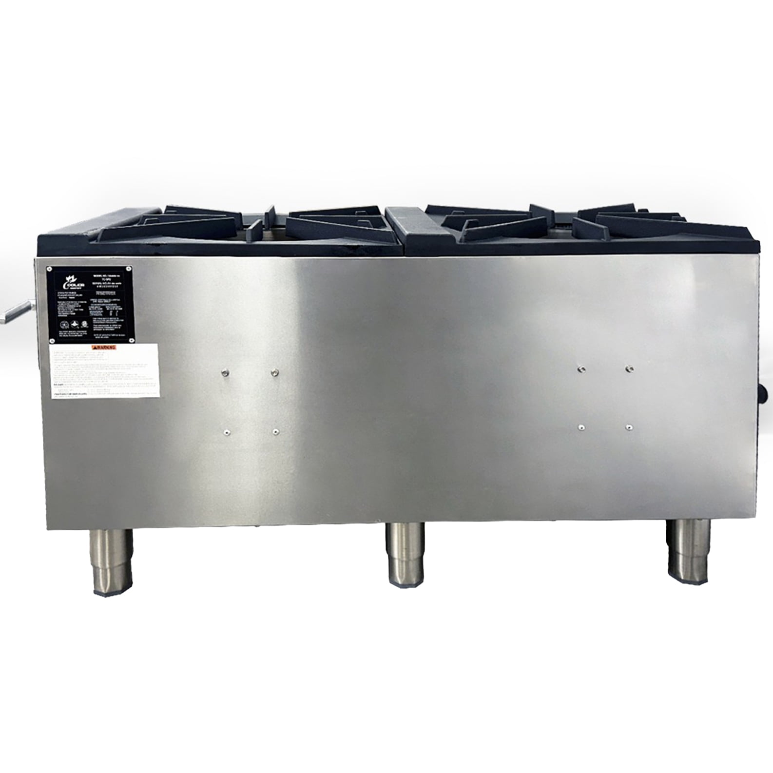 NSF Stock Pot Range 2 Burner – 240,000 BTU Commercial Jet Burner Dual Stock Pot Stove Heavy-Duty Stainless Steel