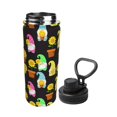 thumbnail image 2 of KLL Gnomes With Sunflowers Pattern 18oz Insulated Water Bottle, Stainless Steel Sports Water Cup Flask with Spout and Handle Lid for Sports Travel Car& School, 2 of 7