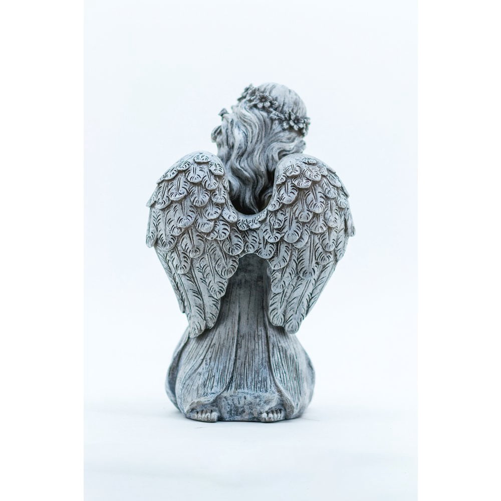 HI-LINE GIFT LTD. KNEELING ANGEL HOLDING FLOWERS