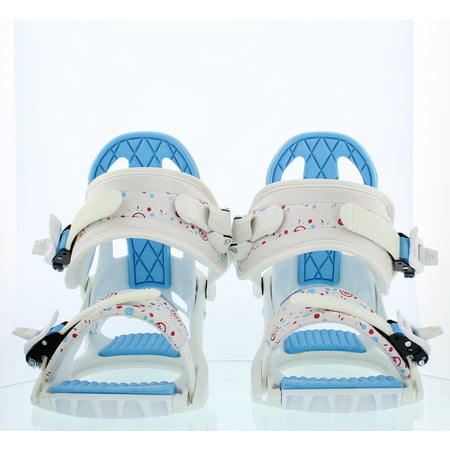 The Kit White Womens Snowboard Bindings Small Size
