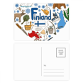 thumbnail image 1 of Finland Love Heart Landscap National Flag Postcard Set Birthday Mailing Thanks Greeting Card, 1 of 3