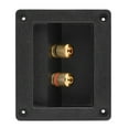 thumbnail image 1 of Acoustic Components For HiFi Speaker,with 2 Mounting Holes,2 Copper Binding Post Terminal Cable Connector Box Shell,ABS Base + Copper Terminal, 1 of 8