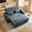 Blue, variant on ShiKeyi 65" 3-in-1 Convertible Sofa Bed, Pull Out Loveseat with Chenille Fabric/Hidden storage space/Cup holder, Sleeper Sofa Bed for Living Room, Gray