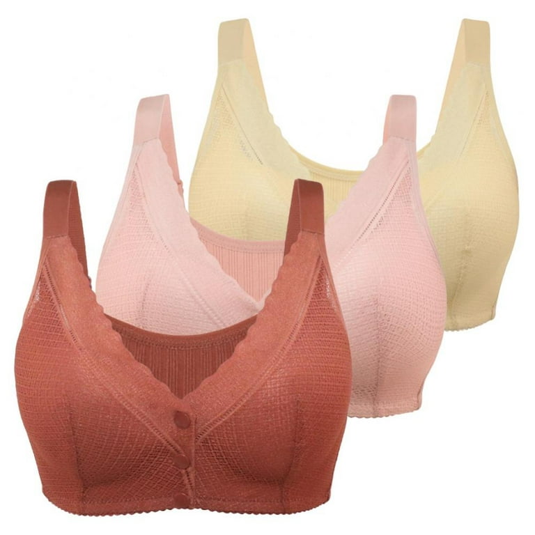  Middle-Aged and Elderly Bras Large Size Front Closure