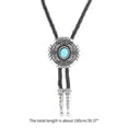 thumbnail image 5 of WINDLAND Bolo Tie for Men Western Cowboy Style Necktie with Carved Gemstones Buckle Gentleman Formal Meeting Costume Accessories, 5 of 12