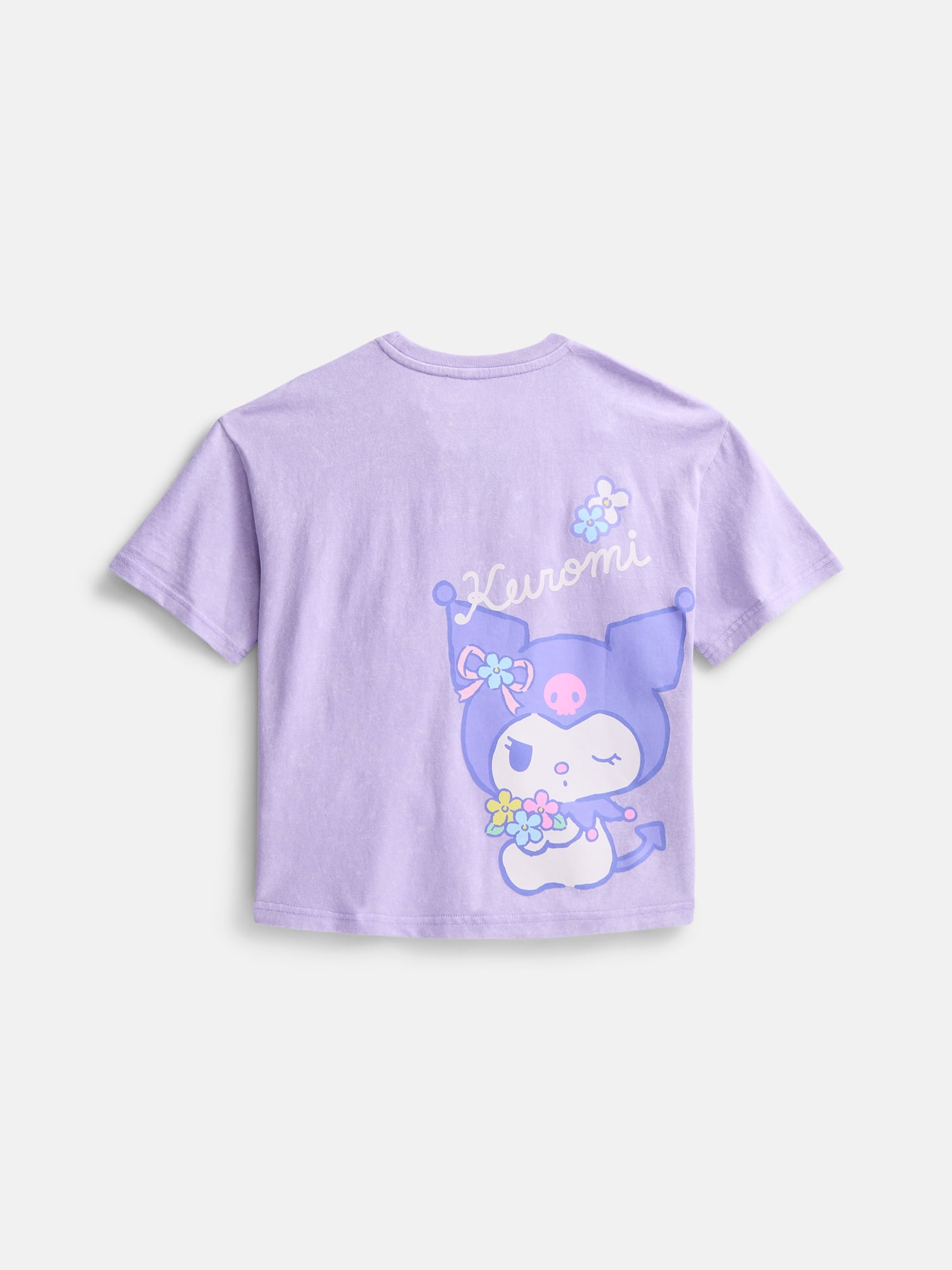 Sanrio Girls My Melody and Kuromi Mineral Wash Graphic T-Shirt, Sizes 4-16