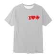 thumbnail image 5 of T-shirt Garçon Fierté Nationale du Canada Drapeau Canadien Col Rond Manche Courte Blouse Filles Fête du Canada 1st July Mode Fête Nationale Canadienne Imprimé Drapeau Manche Courte Haut, 5 of 5