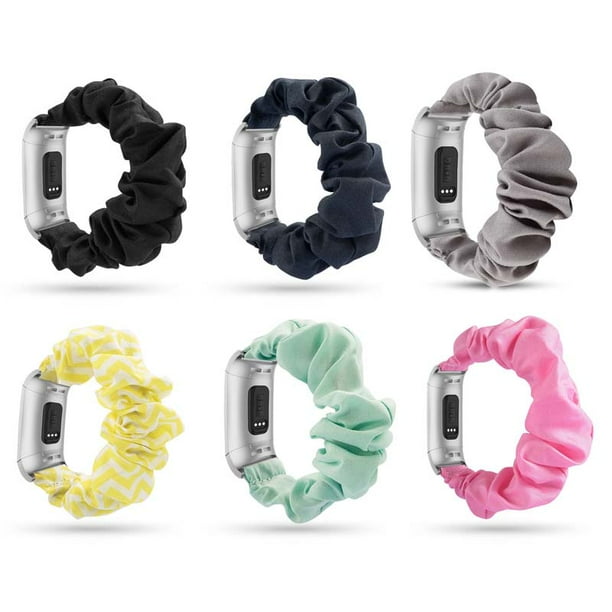 StrapsCo Elastic Nylon Scrunchie Watch Band Strap for Fitbit