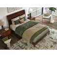 thumbnail image 3 of AFI Valencia Full Solid Wood Low Profile Sleigh Platform Bed, Walnut, 3 of 12