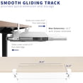 thumbnail image 4 of VIVO White Extra Sturdy Clamp-on Computer Keyboard Tray with Pencil Drawer, 4 of 8