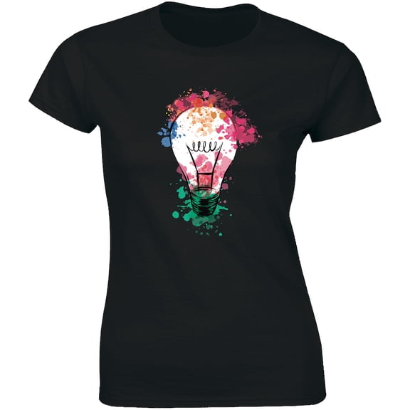 Amazing Beautiful Colorful Light Bulbs - Funny Cool Women' Gift T-Shirt