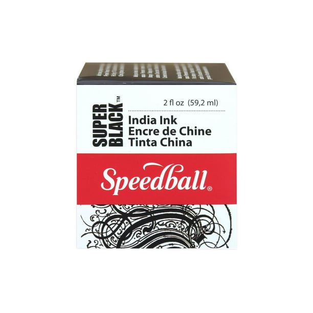Ink-Super Black India, Speedball 59,1 Ml/2 Oz.