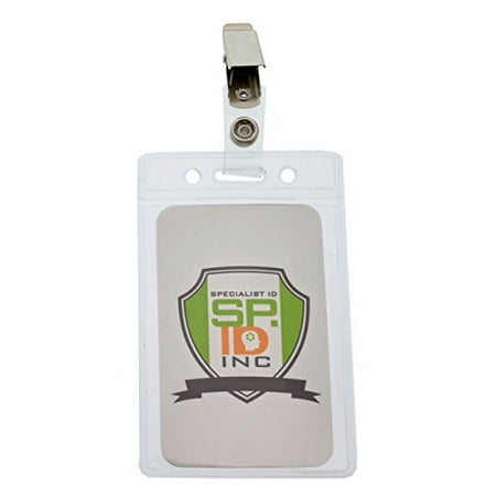 tag clips alligator specialist holders badge vertical strap friendly vinyl clear pack clothing card name business
