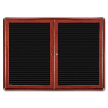 34" x 47" 2 Door Ovation Cherry Frame Black Felt
