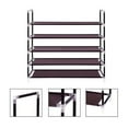thumbnail image 2 of Simple Assembly 5 Tiers Non-woven Fabric Shoe Rack with Handle Dark Brown, 2 of 7