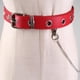 thumbnail image 2 of Correa de cintura para Mujer Hugo con Accesorios de cadena de Metal rojo, 2 of 5