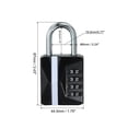 thumbnail image 2 of Uxcell 3" Long 4 Digit Combination Padlock, Zinc Alloy Resettable Security Combination Lock, Black, 2 of 5