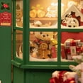 thumbnail image 3 of Rolife DIY Miniature Christmas House Kit Creative Frame 3D Wall-Mountable Dollhouse Mini Room Building Set Holiday Home Decor Craft for Adults (Santa's Toy Shop), 3 of 7