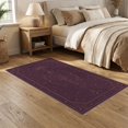 thumbnail image 2 of ODIKA 5'x7' Washable Area Rug Burgundy Celestial Floral Design Intricate Starry Motif with Elegant Borders for Guest Room, Lounge, Apartment, Non-Slip Low Profile, Stain Resistant, 2 of 7