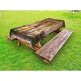thumbnail image 1 of Rustic Outdoor Tablecloth, Damaged Shabby House with Boarded Up and Rusty Doors and Moldy Windows Photography, Decorative Washable Fabric Picnic Tablecloth, 58 X 104 Inches, Multicolor, by Ambesonne, 1 of 2
