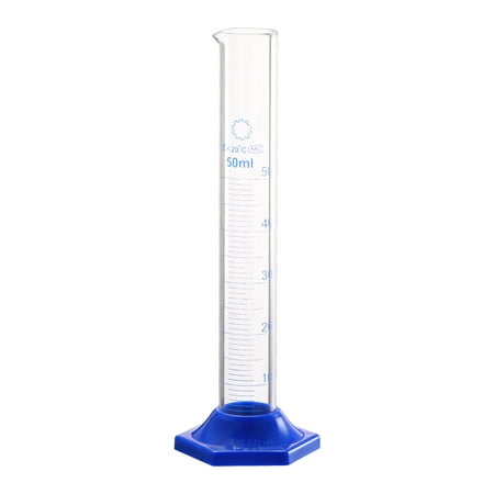 Uxcell 50ml Single Metric Borosilicate Glass Graduated Cylinder