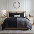 thumbnail image 1 of Nestl Juego de Edredón Tamaño California King, 3 Piezas, Cama Reversible con Relleno Alternativo Plumón, Negro y Gris., 1 of 10