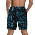thumbnail image 4 of Balery Spacecraft Mens Swim Trunks Swim Shorts for Men Quick Dry Inseam Beach Shorts with Compression Liner Pocket-3X-Large, 4 of 9