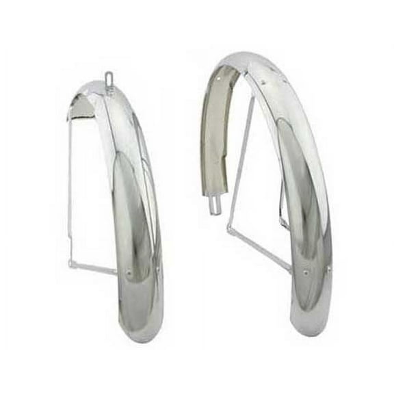 26" Classic Stander Middleweight Fender Set Chrome. for bicycles, bikes, for 26" lowrider bike, beach cruiser.