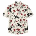 thumbnail image 5 of Cowboy Shirts for Men Summer Short Sleeve Button Up Notch Collar Western Cowboy Horse Printed Casual Shirt, 5 of 6