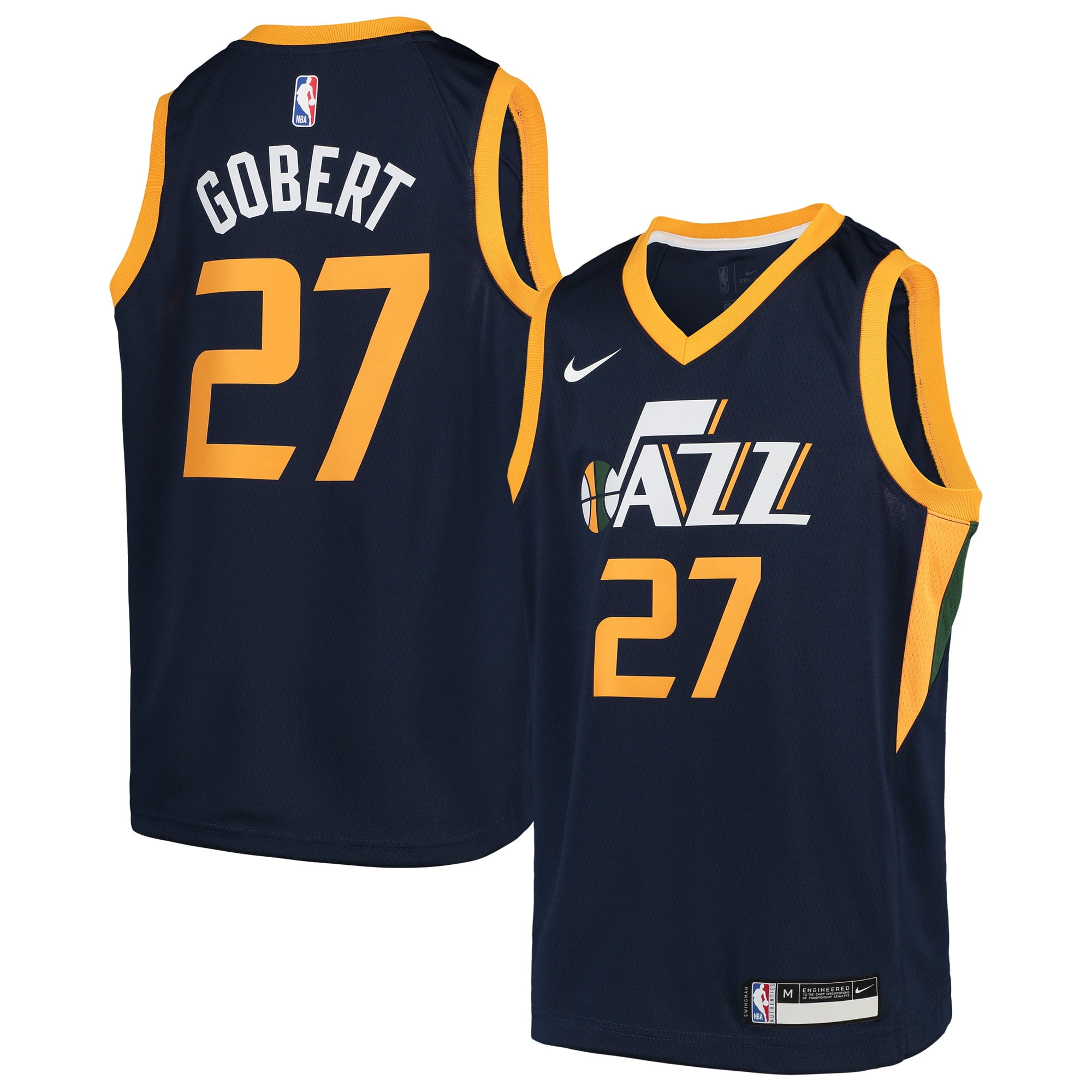 Nike NBA Youth Rudy Gobert Utah #27 Jazz Swingman Statement Jersey