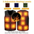 thumbnail image 6 of USB Heated Vest for Men Women, Lightweight Winter Heated Vest Coat with 10 Heating Pads, 3 Temperature Levels for Outdoor Activities, 6 of 12