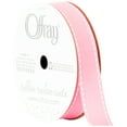 thumbnail image 2 of (3 pack) Offray Ribbon, Carnation Pink 5/8 inch Grosgrain Polyester Ribbon, 9 feet, 2 of 10