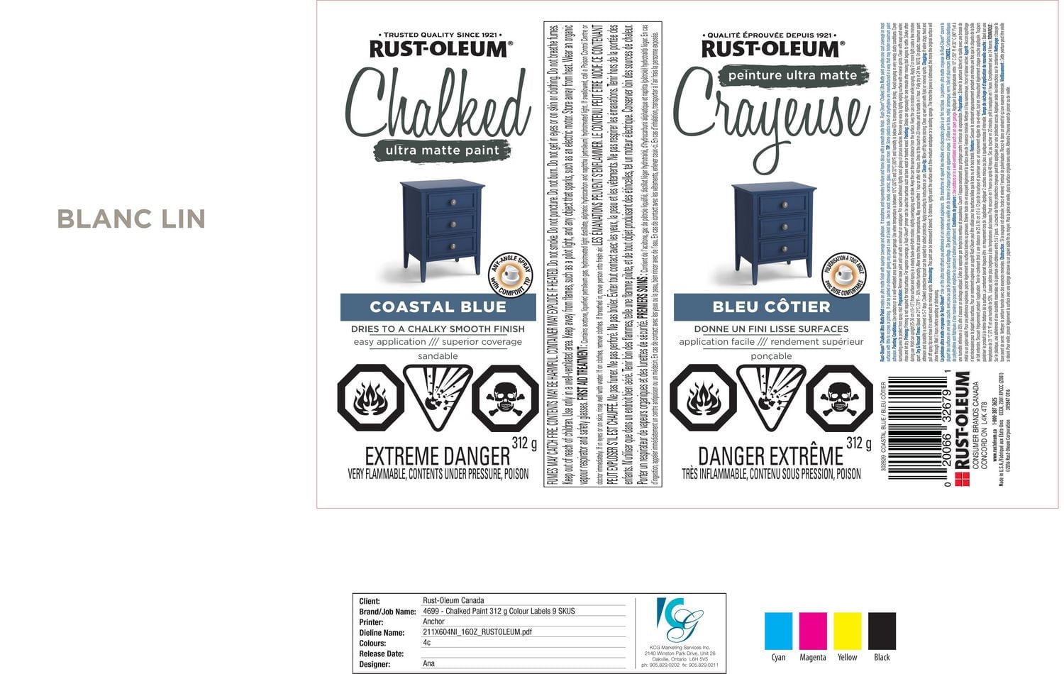 Chalked Peinture ultra mate crayeuse,,Bleu Cotier