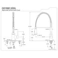 thumbnail image 3 of Gourmetier GSY8888DKL Kaiser Single-Handle Deck-Mount Pre-Rinse Kitchen Faucet, Brushed Nickel/Black Stainless Steel, 3 of 6