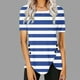 thumbnail image 2 of Blusas de Manga Corta para las Mujeres Botón Impreso Cuello Redondo Top Casual, Blusas para las Mujeres Casual, 2 of 6