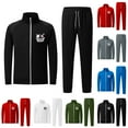 thumbnail image 4 of guisaled Mens Sweatsuits Sets 2 Piece Outfits Full Zip Stand Collar Tracksuits Long Sleeve Casual Warm Up Jogger Sets with Pockets, 4 of 5