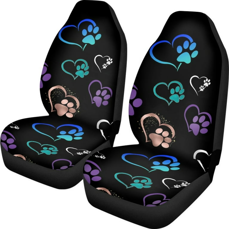 Paw Print Car Seat Cover (Set of 2) Paw Print Car Seat Cover (Set of 2)