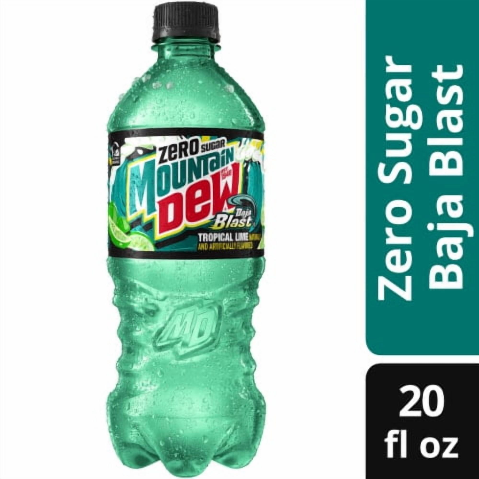 (6 pack) Mountain Dew Baja Blast Zero Sugar 20Oz Packaging May Vary - Pack of 2