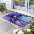 thumbnail image 2 of Modern Purple Blue Doormat Outdoor Entrance 16"x24", Abstract Art Gradient Gold Foil Line Absorb Moisture Dirt Door Mats, Non-Slip Rubber Backing Floor Mats Indoor, Low-Profile Front Door Rugs, 2 of 9