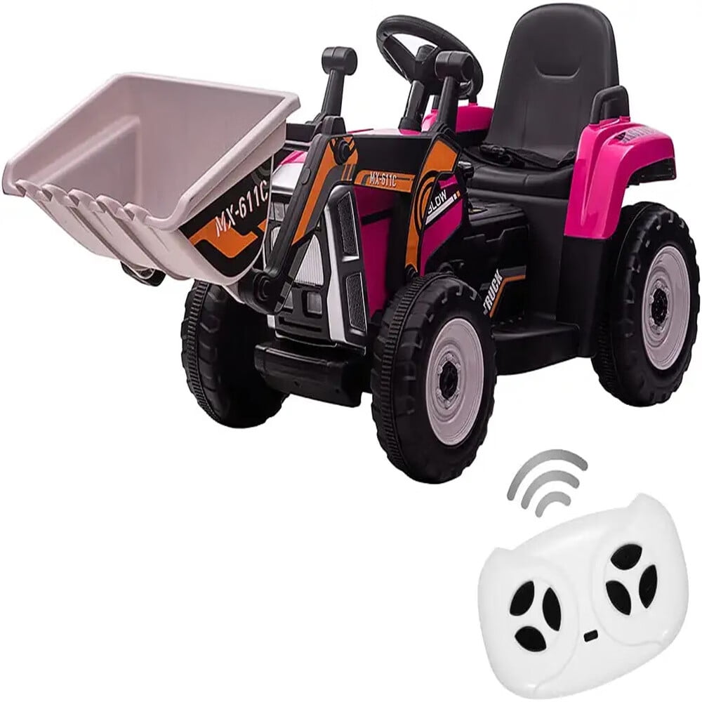 12V Kids Ride on Excavator, Ride on Car with Remote Control & Bucket