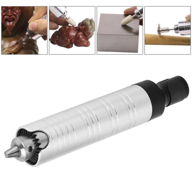Qiilu Poignée de Machine à Arbre Flexible, Pièce à Main en Acier Inoxydable pour Outil de Poignée de Machine à Moudre Arbre Flexible 0.3-4mm, Pièce à Main Arbre Flexible