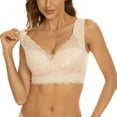 thumbnail image 2 of Padded T Shirt Bras for Women Lace Bra Bra Women Underwear Bralette Crop Top Sexy Female Bra Large Top Female Brassiere Laced Bra Underwire T-shirt Bra Padded Bralettes for Women Sexy, 2 of 3