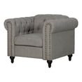 thumbnail image 5 of 3 Piece Living Room Set with Tufted 59" Loveseat and 2 Armchairs in Gray, 5 of 6