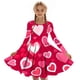 thumbnail image 5 of Vestido de manga larga con cuello redondo para niñas, vestido elástico de manga larga, corte A, estilo patinador con volantes, vestido de recital escolar, vestido de manga larga con cuello redondo par, 5 of 6