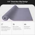 thumbnail image 3 of Fitvids 1/4-Inch High Density Thick Non Slip Workout Yoga Mat with Carry Strap, Grey, 3 of 11