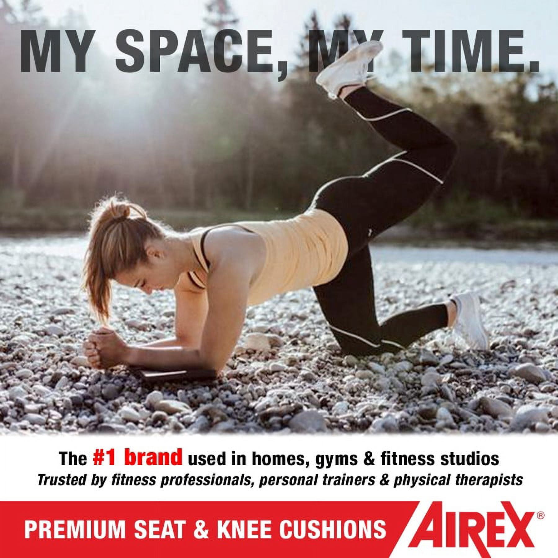 AIREX Premium Seat and Knee Cushion -Versatile Comfortable Knee or Seat Pad for Yoga, Pilates, Exercising, Gardening, Seating, Work 16" x 16", Red