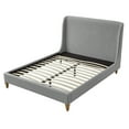thumbnail image 6 of Rustic Manor Bree Tufted Linen King Size Full Bed Frame, No Box Spring Needed, Grey / Silver, 6 of 10