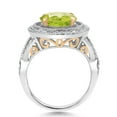 thumbnail image 3 of Gem Stone King 3.50 Ct Round Yellow Lemon Quartz 18K Two-Tone Sterling Silver Women Ring (Size 5), 3 of 4