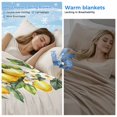thumbnail image 2 of Yellow Lemon Cooling Blanket,Lightweight Breathable Summer Throw Blanket with Double Sided Cold Effect,Spring Botanical Leaves Fruit Farmhouse Picnic Blankets Bed Sheet for Hot Sleepers 60"x80", 2 of 8